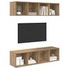 vidaXL Ensemble meuble TV 2 pcs Ch&ecirc;ne artisanal 37 x 37 x 142,5 cm