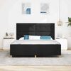 vidaXL Cadre de lit avec t&ecirc;te de lit Noir 180 x 200 cm tissu