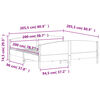 vidaXL Cadre de lit sans matelas blanc 200x200 cm bois massif de pin