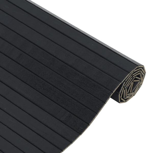 vidaXL Tapis rectangulaire noir 60x300 cm bambou