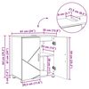 vidaXL Cabinet de salle de bain avec porte Ch&ecirc;ne brun 61 x 35 x 64 cm