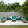 vidaXL Salon de jardin 11 pcs bois de pin impr&eacute;gn&eacute;