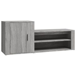 vidaXL Armoire &agrave; chaussures Sonoma gris 130x35x54 cm Bois d'ing&eacute;nierie