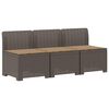 vidaXL Canap&eacute; de jardin 3 places avec coussins look rattan 3 place PP