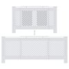 vidaXL Cache-radiateur MDF Blanc 205 cm
