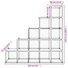 vidaXL Cubes de rangement 15 pcs Transparent PP