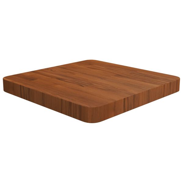 vidaXL Dessus de table carr&eacute; Marron fonc&eacute; 40x40x4 cm Bois ch&ecirc;ne trait&eacute;