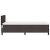 vidaXL Lit &agrave; ressorts avec matelas Marron fonc&eacute; 90 x 190 cm tissu