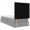 vidaXL Lit avec rangement et matelas Gris clair 90 x 190 cm Polyester
