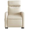 vidaXL Fauteuil inclinable &eacute;lectrique cr&egrave;me tissu