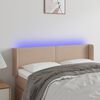 vidaXL T&ecirc;te de lit &agrave; LED Cappuccino 147x16x78/88 cm Similicuir