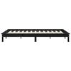 vidaXL Cadre de lit sans matelas noir 140x190 cm bois de pin massif