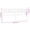 vidaXL T&ecirc;te de lit de remplacement m&eacute;tal blanc 180 cm