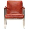vidaXL Chaise cabriolet Marron 60x73x77 cm Cuir v&eacute;ritable