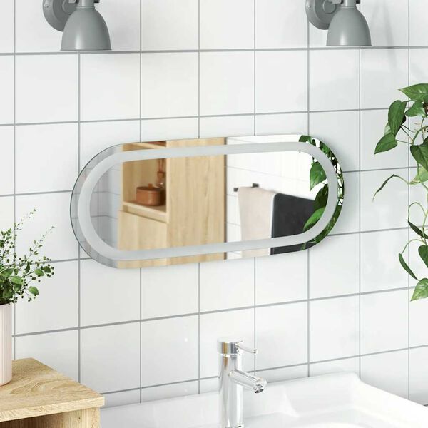 vidaXL Miroir de salle de bain &agrave; LED 50x20 cm ovale