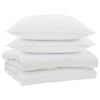 vidaXL Couette avec oreiller 3 pc Blanc Microfibre