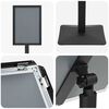 vidaXL Stand de Poster sur Pied Argent&eacute; a3 PVC et Fonte