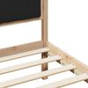 vidaXL Cadre de lit Marron et noir 160 x 200 cm Bois massif en pin