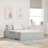vidaXL Lit avec rangement et matelas Gris clair 140 x 190 cm Velours