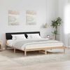 vidaXL Cadre de lit Marron et noir 180 x 200 cm Bois massif en pin