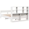 vidaXL Lit biblioth&egrave;que sans matelas blanc 140x200 cm bois pin massif