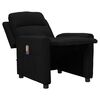 vidaXL Fauteuil de massage Noir Tissu