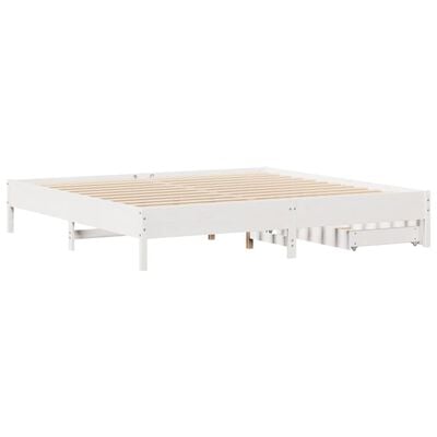 vidaXL Cadre de lit sans matelas blanc 180x200 cm bois massif de pin