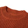 Gilet pull-over tricot&eacute; pour enfants cognac 104