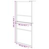 vidaXL Paroi de douche et &eacute;tag&egrave;re Chrome 80x195 cm Verre ESG&Aluminium