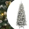 vidaXL Sapin de No&euml;l artificiel avec 300 LED avec support Blanc 240 cm