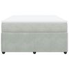 vidaXL Sommier &agrave; lattes de lit et matelas Gris clair 140x200cm Velours