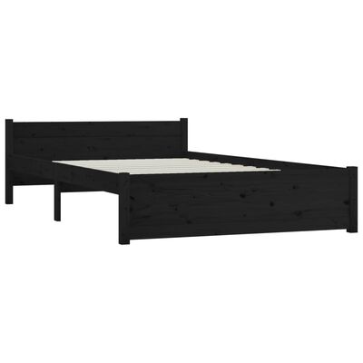 vidaXL Cadre de lit sans matelas avec tiroirs noir 140x190 cm