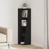 vidaXL Meuble d'angle Noir 27,5x27x102cm Bois d'ing&eacute;nierie