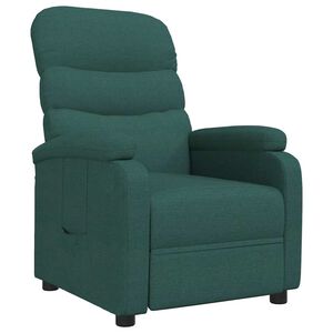 vidaXL Fauteuil inclinable Vert fonc&eacute; Tissu