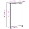 vidaXL Armoire &agrave; chaussures noir 59x35x100 cm bois d'ing&eacute;nierie
