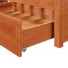 vidaXL Cadre de lit Cire marron 120 x 200 cm Bois de Pin Massif