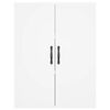 vidaXL Buffet haut Blanc 69,5x34x180 cm Bois d'ing&eacute;nierie