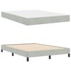 vidaXL Lit &agrave; ressorts avec matelas Gris clair 160 x 200 cm tissu