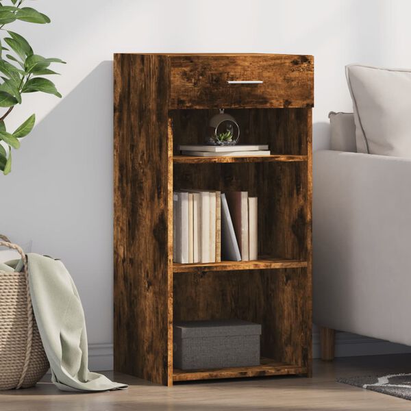 vidaXL Buffet ch&ecirc;ne fum&eacute; 45x42,5x93 cm bois d'ing&eacute;nierie