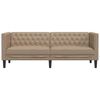 vidaXL Canap&eacute; &agrave; 3 places Chesterfield cappuccino similicuir