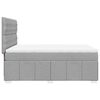 vidaXL Sommier &agrave; lattes de lit avec matelas Gris clair 140x200cm Tissu