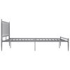 vidaXL Cadre de lit sans matelas gris m&eacute;tal 180x200 cm