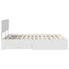 vidaXL Cadre de lit avec tiroir Blanc 140 x 190 cm Bois d'ing&eacute;nierie