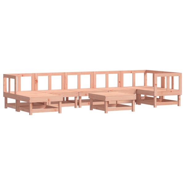 vidaXL Salon de jardin 8 pcs avec coussins bois massif douglas