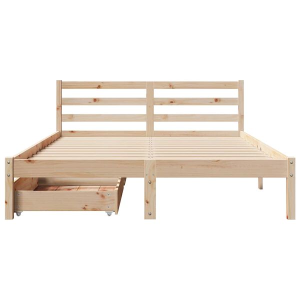 vidaXL Cadre de lit sans matelas 150x200 cm bois de pin massif