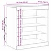 vidaXL Buffet LED Bois ancien 60,5 x 37 x 67 cm Bois d'ing&eacute;nierie