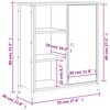 vidaXL Buffet ch&ecirc;ne marron 70x30x80 cm bois d'ing&eacute;nierie