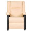 vidaXL Fauteuil inclinable Cr&egrave;me Similicuir et tissu
