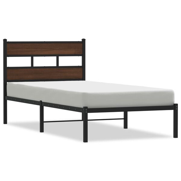 vidaXL Cadre de lit sans matelas avec t&ecirc;te de lit 90x190 cm