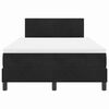 vidaXL Lit &agrave; ressort LED avec matelas Noir 120 x 200 cm Velours